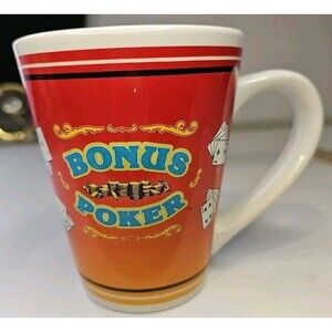 PAR-A-DICE Hotel CASINO mug Bonus Poker Wrap Around Cup